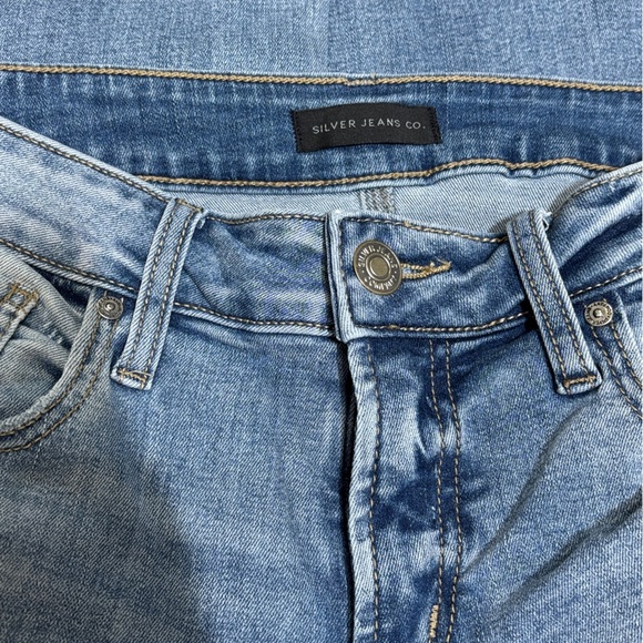 Silver Jeans Blue Boyfriend Distressed Denim - Picture 3 of 4